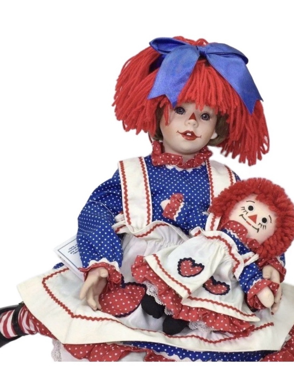 Danbury Mint Raggedy Ann Porcelain Doll 22'' by Kelly RuBert